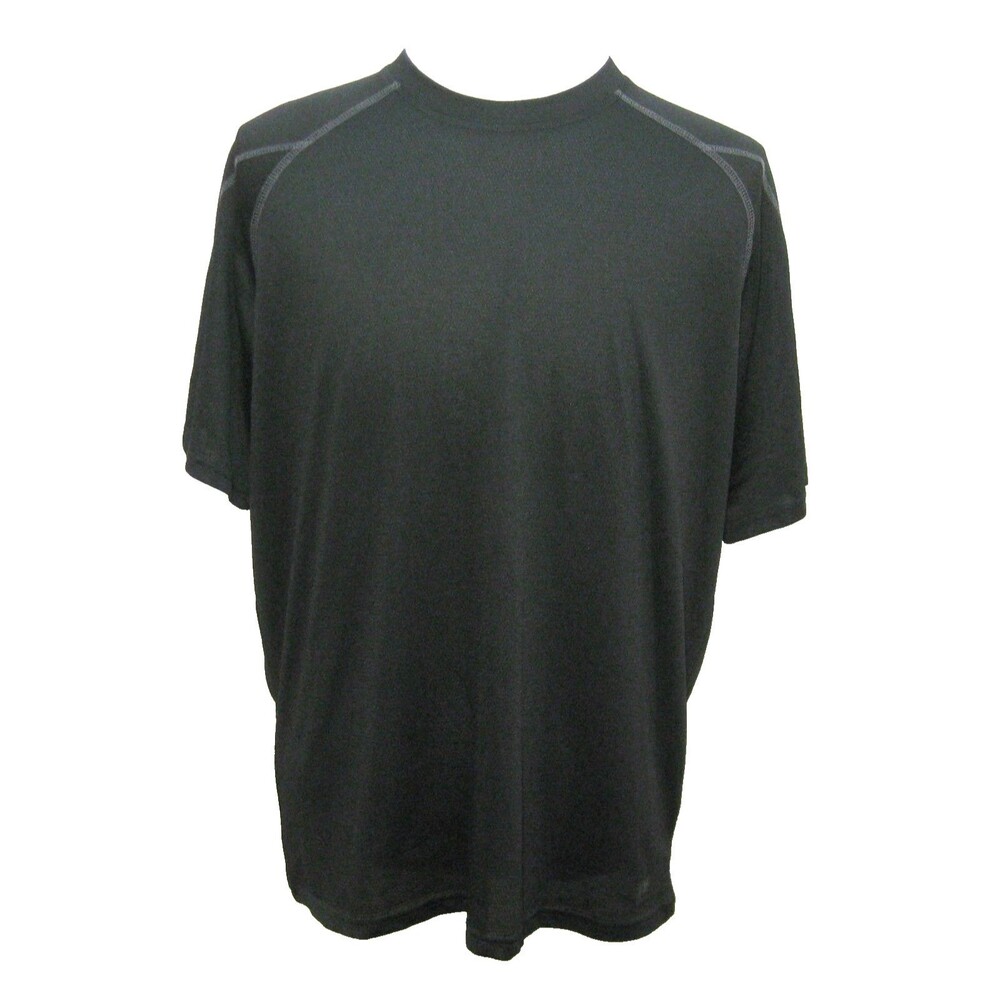 FILA Solid Black T-Shirt Mens Size XL Short Sleeve Base Layer Athletic Top